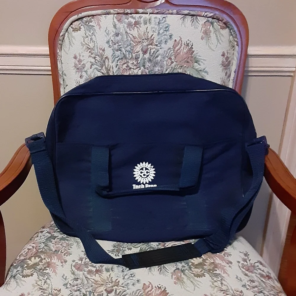 Navy Crossbody/Laptop Tote Bag